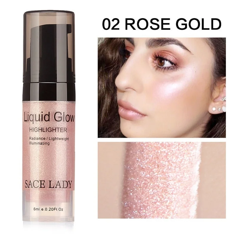 SACE LADY illuminator жидкий хайлайтер Крем для осветления лица контуринг макияж Glow Kit Body Shimmer Shine коричневый кремовый автозагар