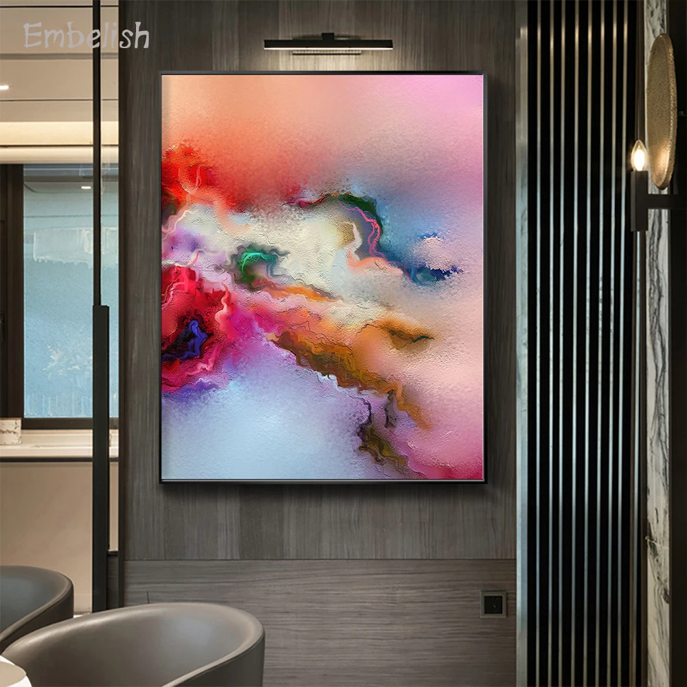 Embelish 2 Pieces Abstract Colorful Cloud HD Print On Canvas Paintings For Living Room Modern Home Decor Wall Posters Bedroom | Дом и сад
