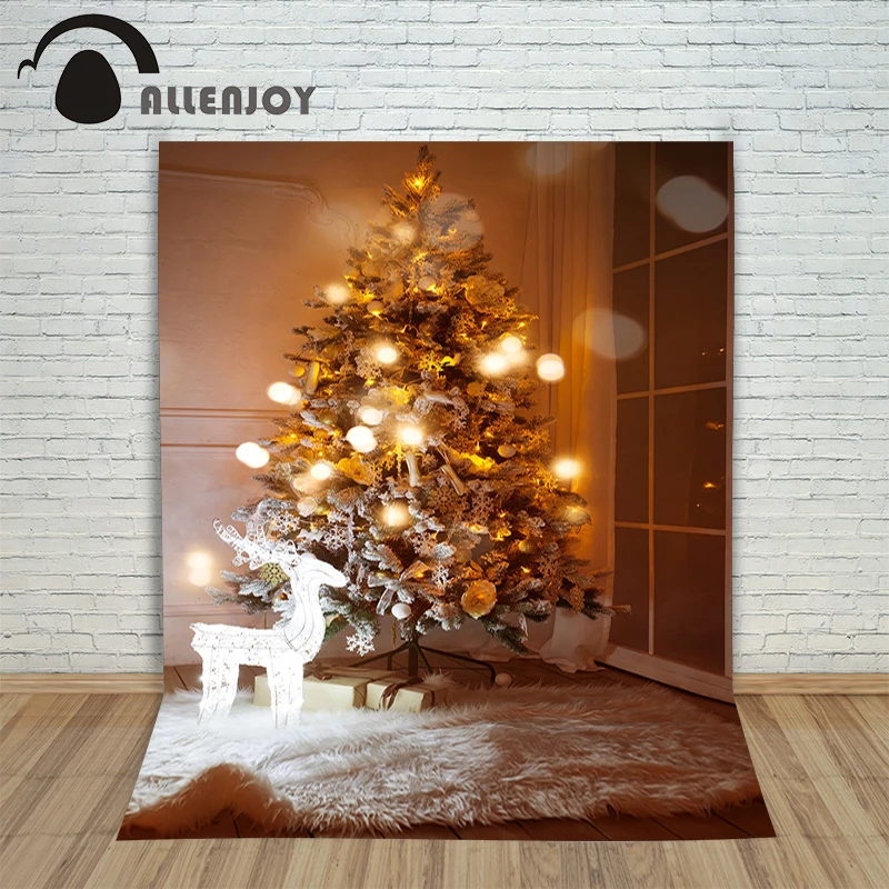

Allenjoy фон для фотосъемки с рождественской елкой, блестящий дом, дом, блестящая ночь, профессиональный фон для фотосъемки