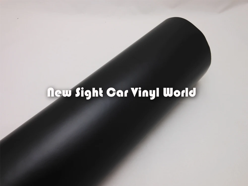 Высококачественная Черная матовая Автомобильная виниловая пленка Виниловая