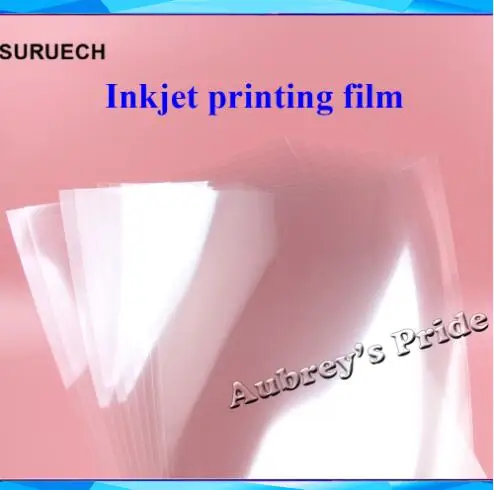 Inkjet Printing Film 10 шт. прозрачный абсолютно Размер A4(297x210 мм) струйный лазерный принтер пленка для печати - Цвет: Inkjet Printing Film