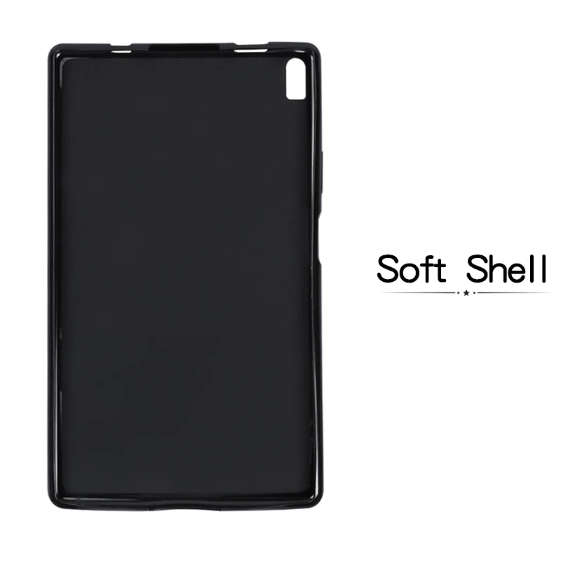 Soft Shell QIJUN для lenovo Tab 4 8 Plus TB-8704X 8,0 ''флип-чехол для планшета для TAB 4 8 plus TB-8704F TB-8704 чехол-подставка Мягкий защитный чехол - Цвет: Soft Shell
