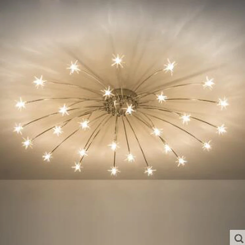 Нордическая светодиодная атмосферная лампа со звездами для гостиной