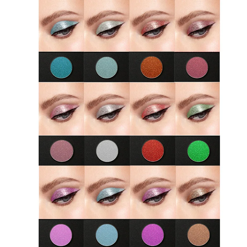 Новые 24 цвета косметический макияж прессованный блеск Тени для век Pallete абсолютно новые Алмазные блестки Foiled тени для век макияж Палитра