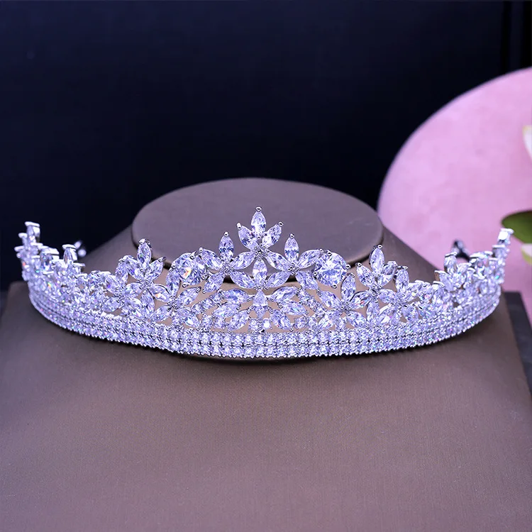 Кристаллы SLBRIDAL стразы из медного сплава с фианитами свадебная тиара для невесты