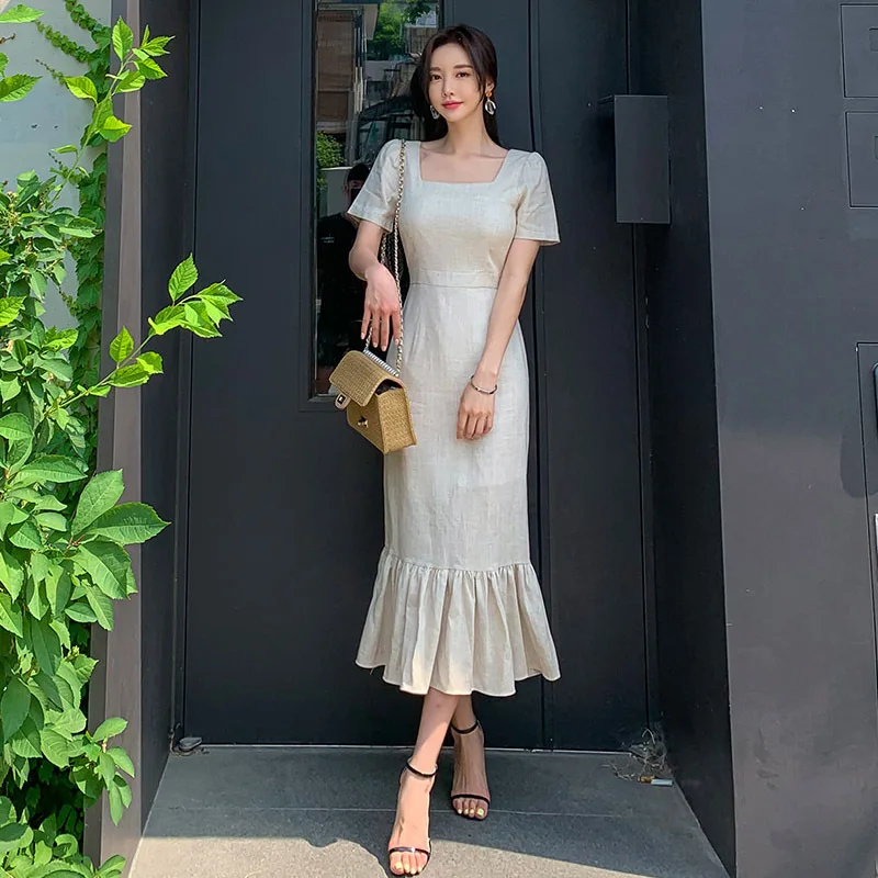 Женское квадратное платье с оборками облегающее запахом женское летнее в