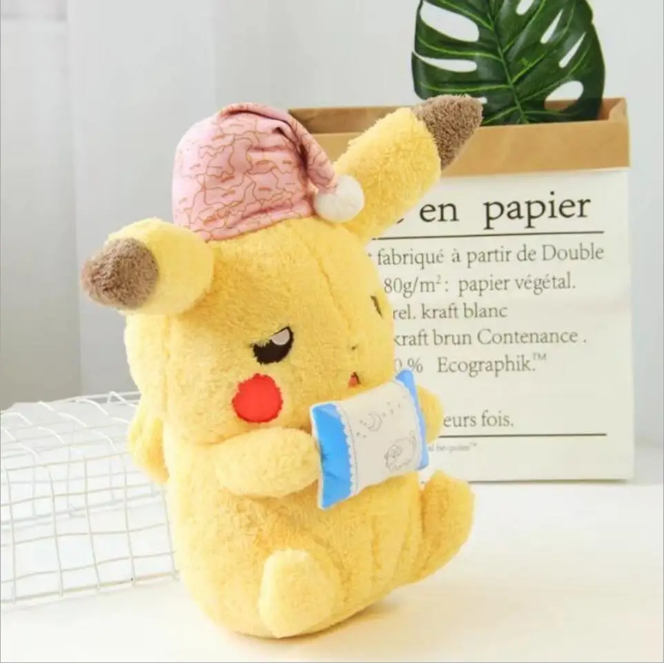 tired pikachu Игрушки Пикачу, высокое качество, плюшевые аниме, периферийные животные, куклы, милый подарок для девушки, коллекция хобби - Цвет: tired pikachu