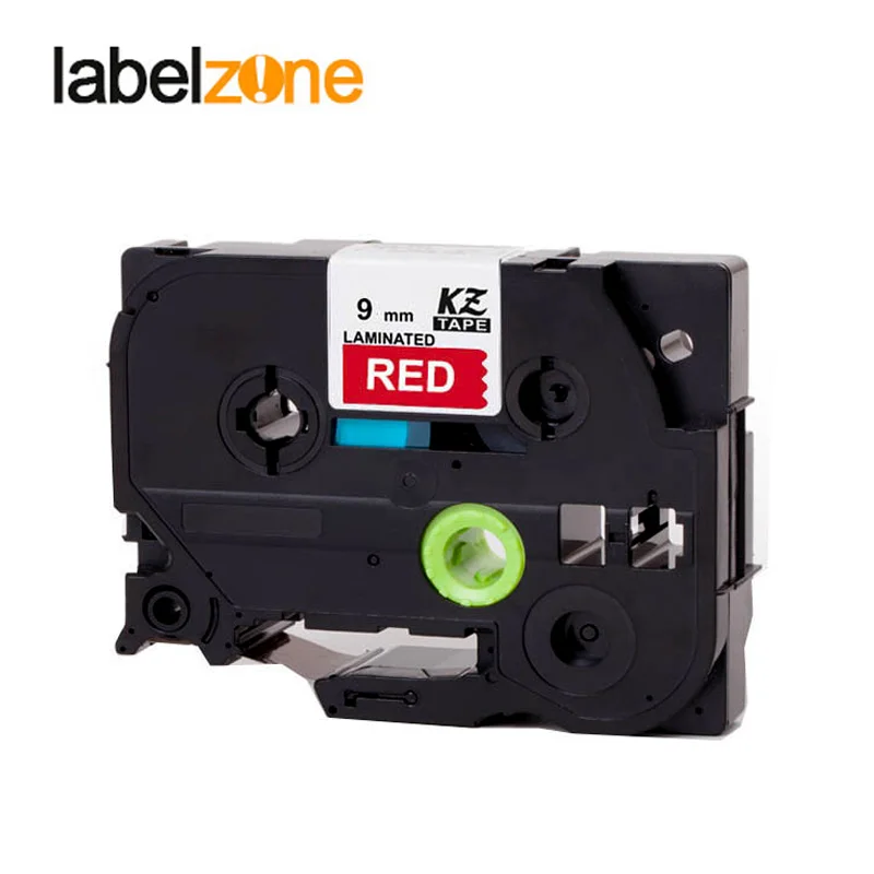 

9mm white on red tze425 Compatible Brother p-touch printers tze label Tape laminated ribbon Tze-425 tz425 tz-425 tze tz 425