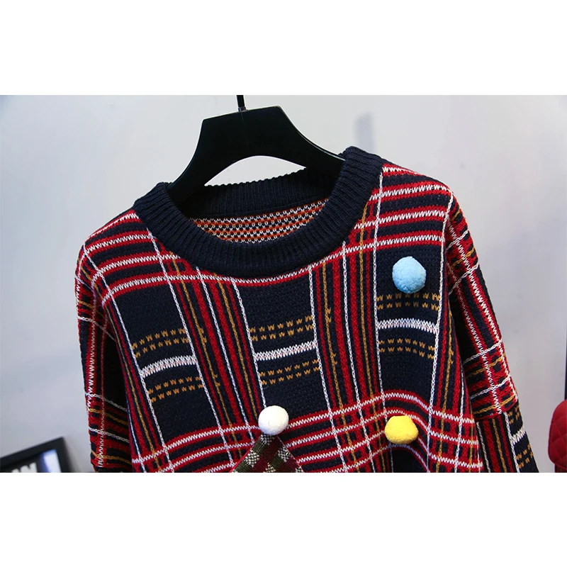 HIGH STREET Новая мода 2019 дизайнерский свитер Топ женский мультфильм плед | Женская