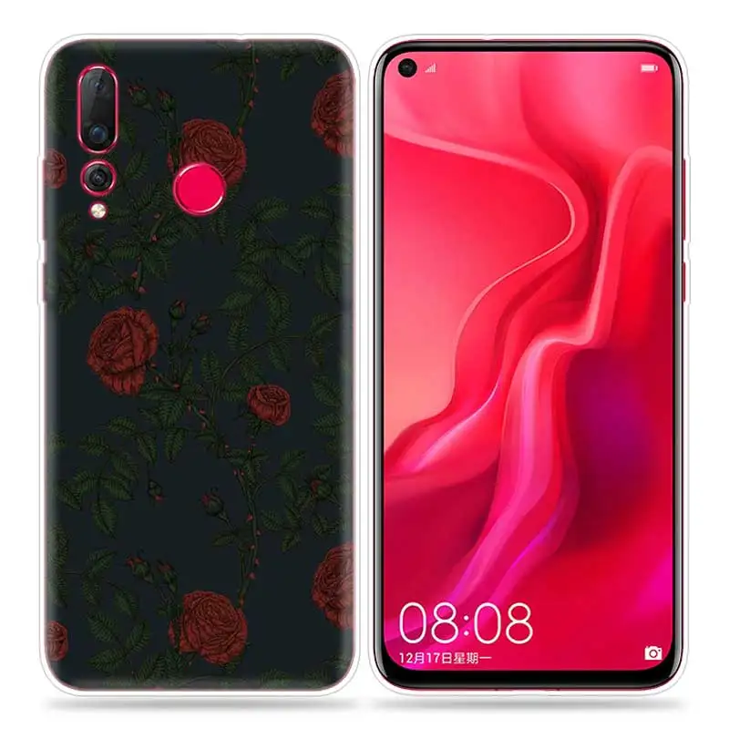 05 Мягкий чехол из ТПУ с принтом красной розы для huawei Honor 10i 8S 8A 8C 8X10 9 Y9 Y7 Y6 Y5 Play Lite силиконовый чехол Fundas - Цвет: 05