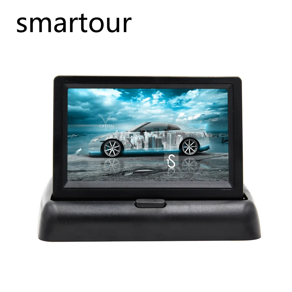4.3 inch display Smartour 4,3 дюймов TFT ЖК-монитор автомобиля складной монитор дисплей камера заднего вида парковочная система для автомобиля заднего вида Мониторы ccd - Цвет: 4.3 inch display