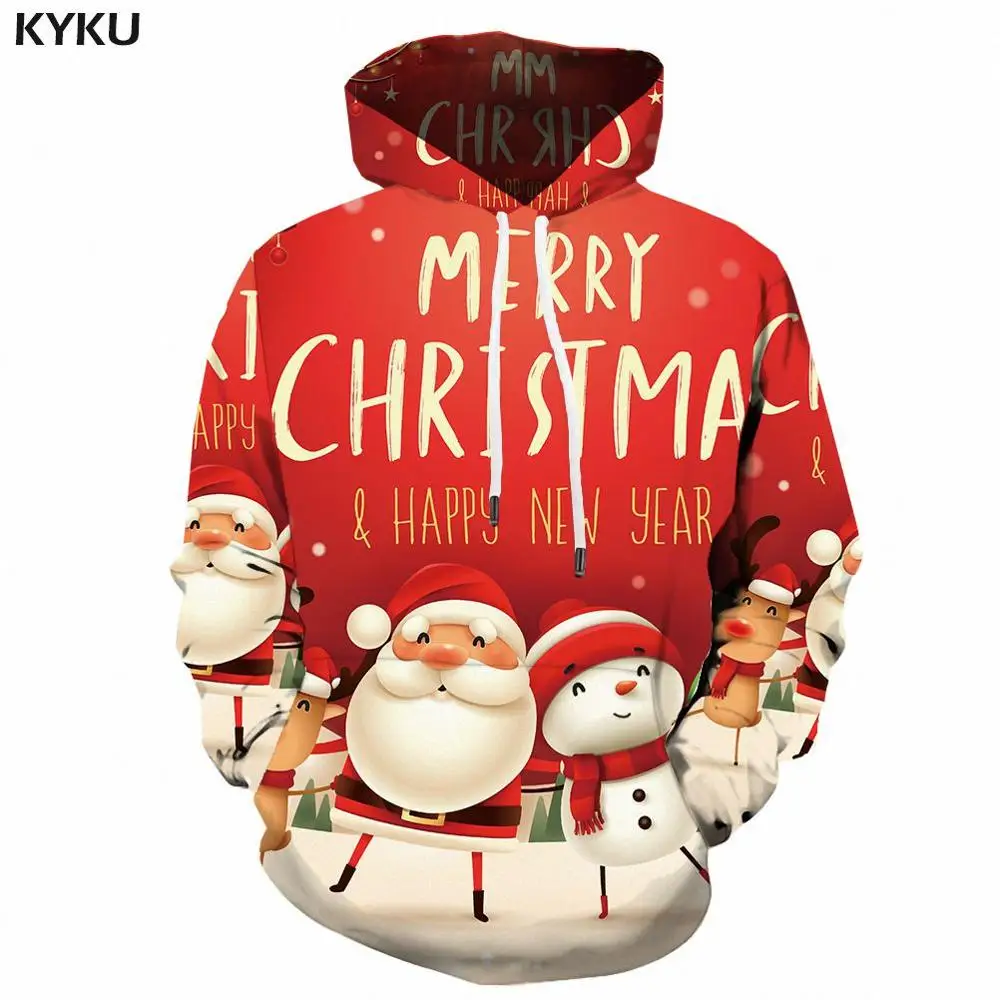 3d hoodies 15 KYKU Санта худи "Клаус" Для мужчин, Рождественские толстовки с капюшоном, Рождественский свитер с изображением снеговика 3d Толстовка с принтом вечерние забавные Для мужчин s Костюмы пуловер с капюшоном; Новинка - Цвет: 3d hoodies 15