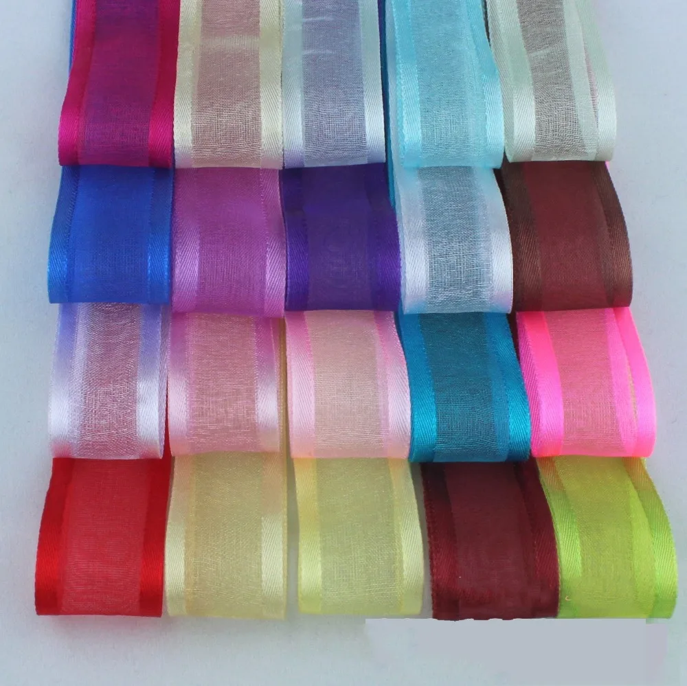 5meters/lot Chiffon Ribbon Wire New Year Christmas Baby Hair Bow Material Party Home Decoration Gift Box Packing DIY | Дом и сад