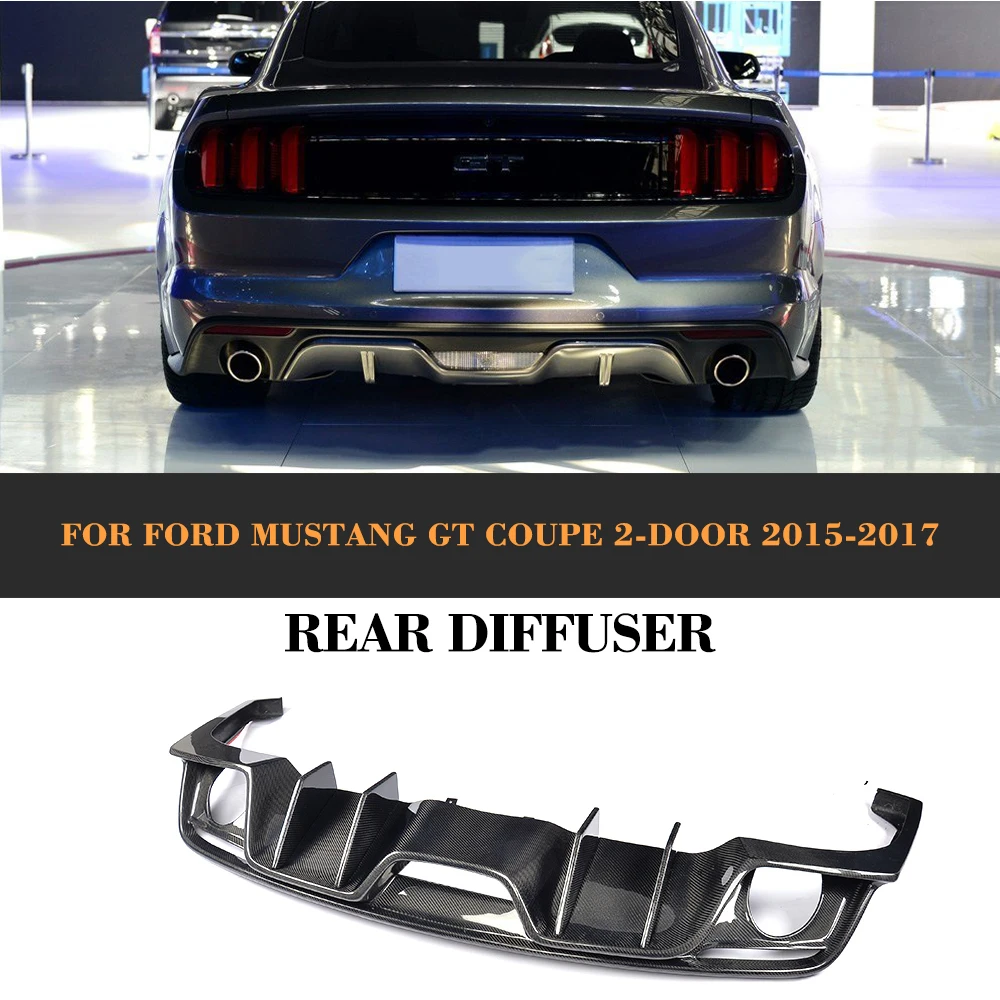 Карбоновый задний бампер для губ Диффузор Ford Mustang автомобиля с откидным верхом 2