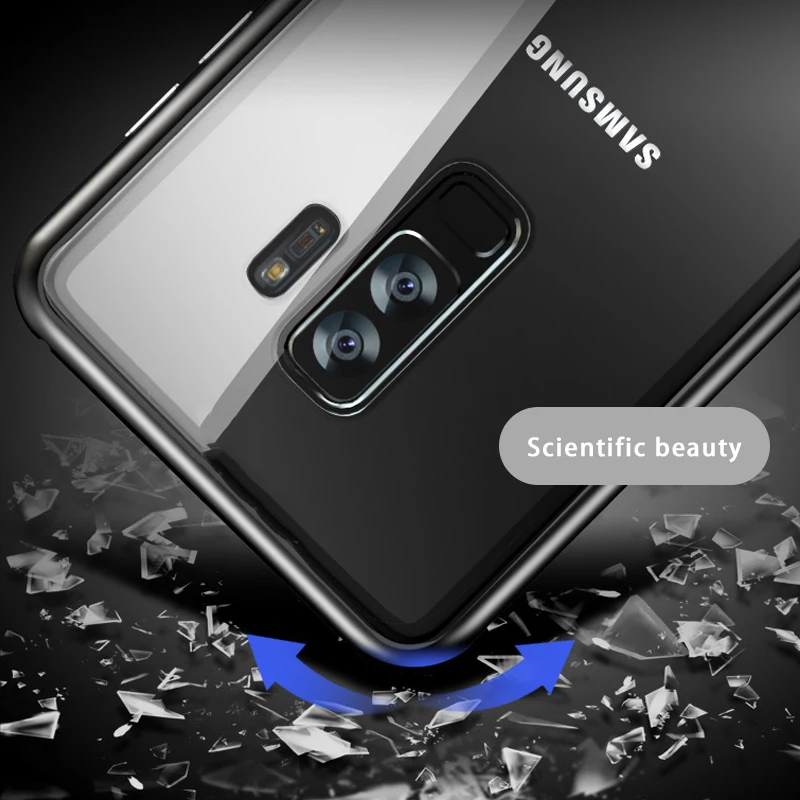 Магнитный адсорбционный чехол для телефона Samsung Galaxy S10 S9 S8 Plus S10e A50 A30 роскошный из
