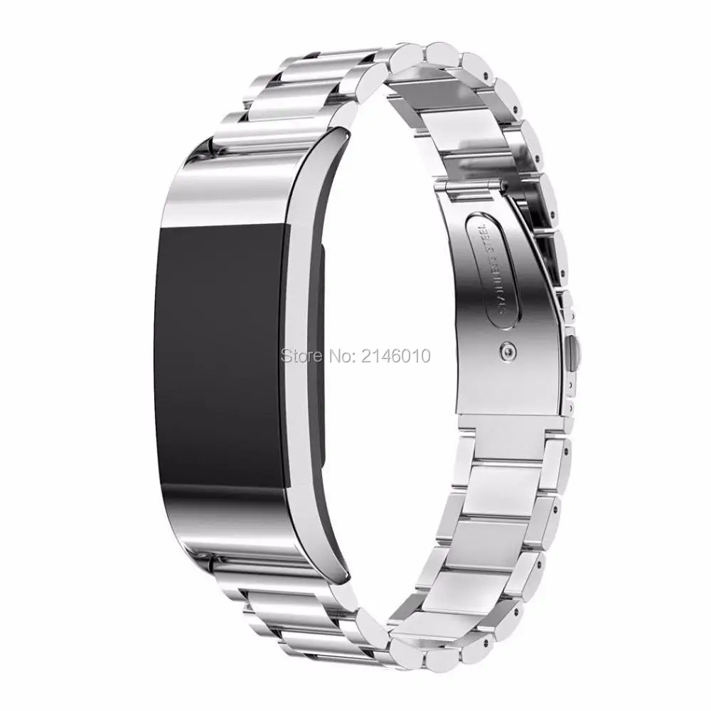 Ремешки для часов из нержавеющей стали металлический ремешок Fitbit Charge 2 сменный