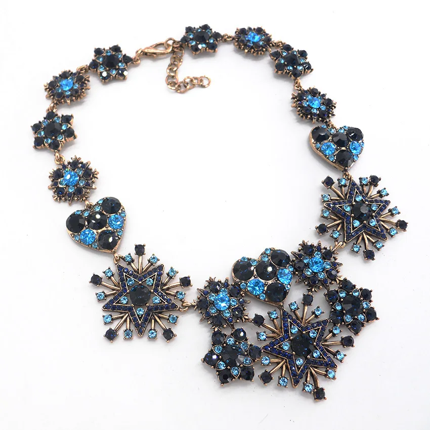 PPG& PGG Роскошные ювелирные изделия для женщин Мода Bijoux Прозрачный Кристалл Снежинка заявление колье ожерелья подвески