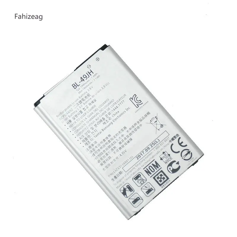 Fahizeag 1940mAh BL-49JH BL 49JH battery replacement for LG K3 LS450 K4 K120 K121 K130 k120e K130e | Мобильные телефоны и