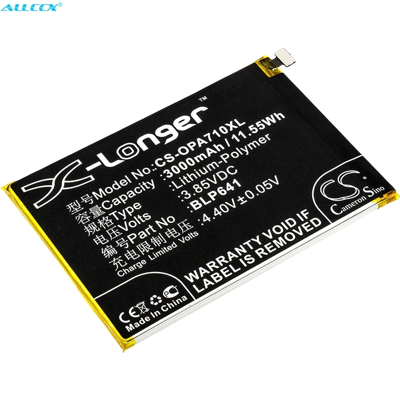Аккумулятор Cameron Sino BLP641 3000 мАч для OPPO A71 2018 Dual SIM A71k A71V1 A71V2 A71V3 CPH1717|Аккумуляторы