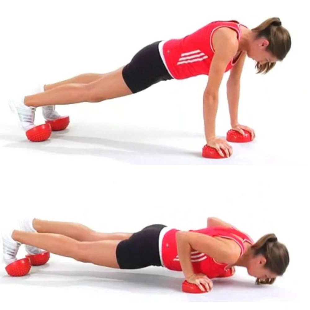 Aiboully ПВХ надувные половина Мячи для йоги точечный массаж фитбол упражнения