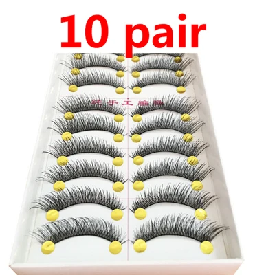 10pair style5 10 пар натуральных накладных ресниц Мягкие Длинные ресницы накладные ресницы Инструменты для наращивания макияжа накладные ресницы для наращивания - Длина: 10pair style5