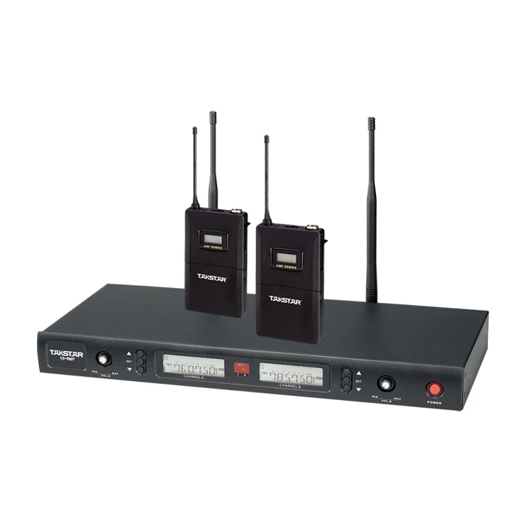 Takstar TS-8807A UHF беспроводной микрофон Двухканальный Беспроводной ЖК-дисплей с