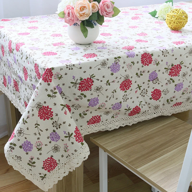 Корея белье хлопка кружева скатерти прямоугольные цветочный скатерть свежий