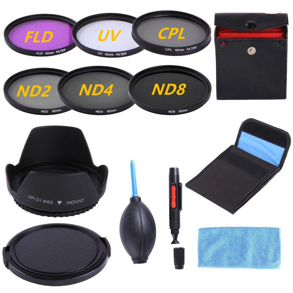 52 55 58 62 67 72 77 мм тонкий UV CPL FLD ND2 ND4 ND8 фильтр нейтральной плотности для фотосъемки +