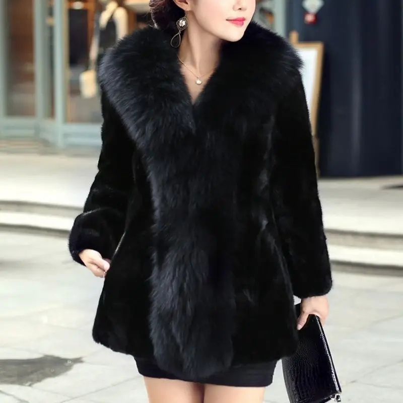 Женская куртка из искусственного меха большой размер зима 2020 новая мода тонкое