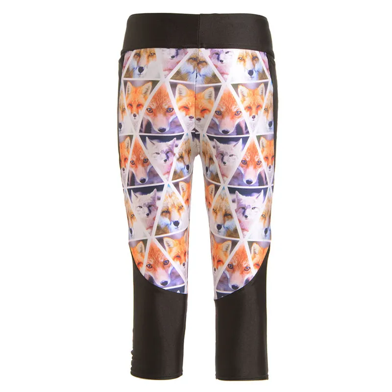 Летние модные леггинсы Для женщин собака цифровой печати 7 точка брюки с высокой