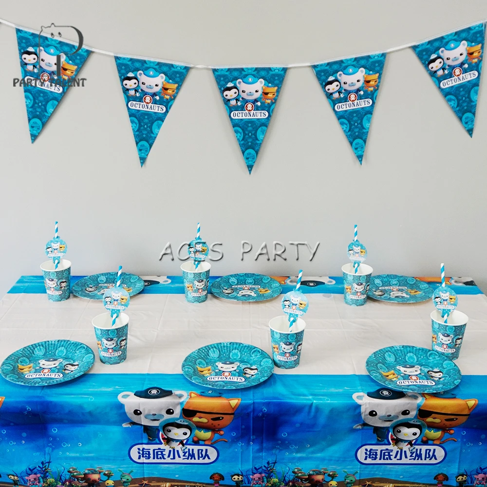 38 шт для 12 детей Octonauts тематические праздничные товары дня рождения набор посуды