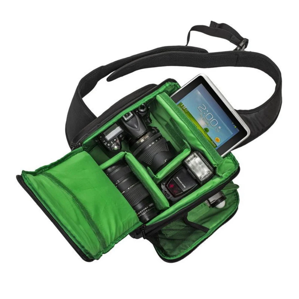 Новая высококачественная черная фотография DSLR камера рюкзак водонепроницаемый SLR камера слинг сумка на плечо открытый цифровой камеры сумка