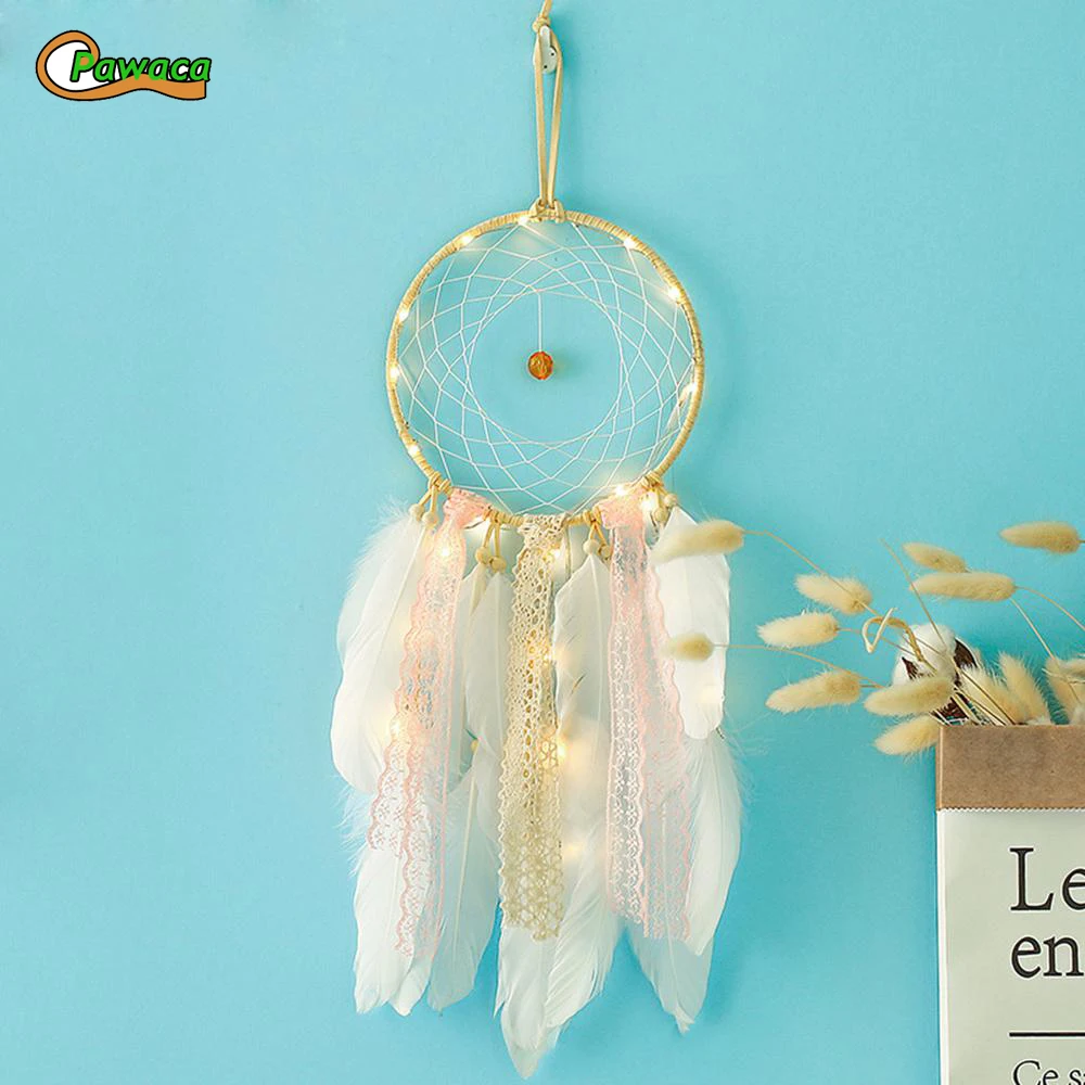 Ловец снов со светодиодным освещением для девочек Колокольчик спальни