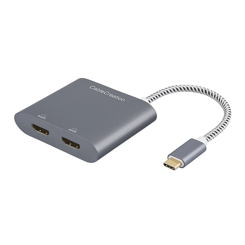 USB C к двойному HDMI 4K Type (совместим с Thunderbolt 3) 2 адаптеру совместим MacBook Pro/MacBook/iMac