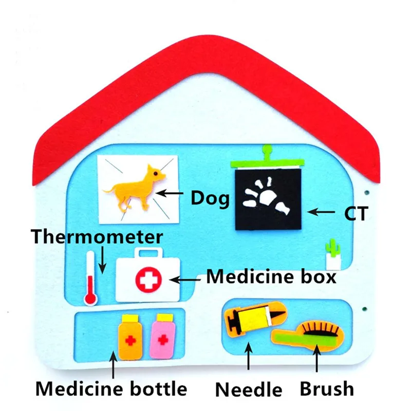 Книга Монтессори для детского домашнего животного DIY ремесла детей книга раннего