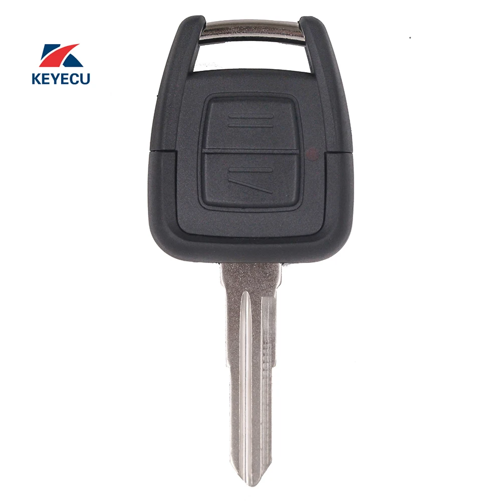 

KEYECU Replacement Remote Car Key Shell Case Fob 2 Button for Vauxhall Opel Astra Zafira Vectra Omega,HU46 Blade