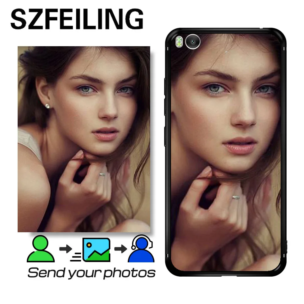 Сделай сам шаблон Индивидуальные изображения на заказ фото силиконовый черный