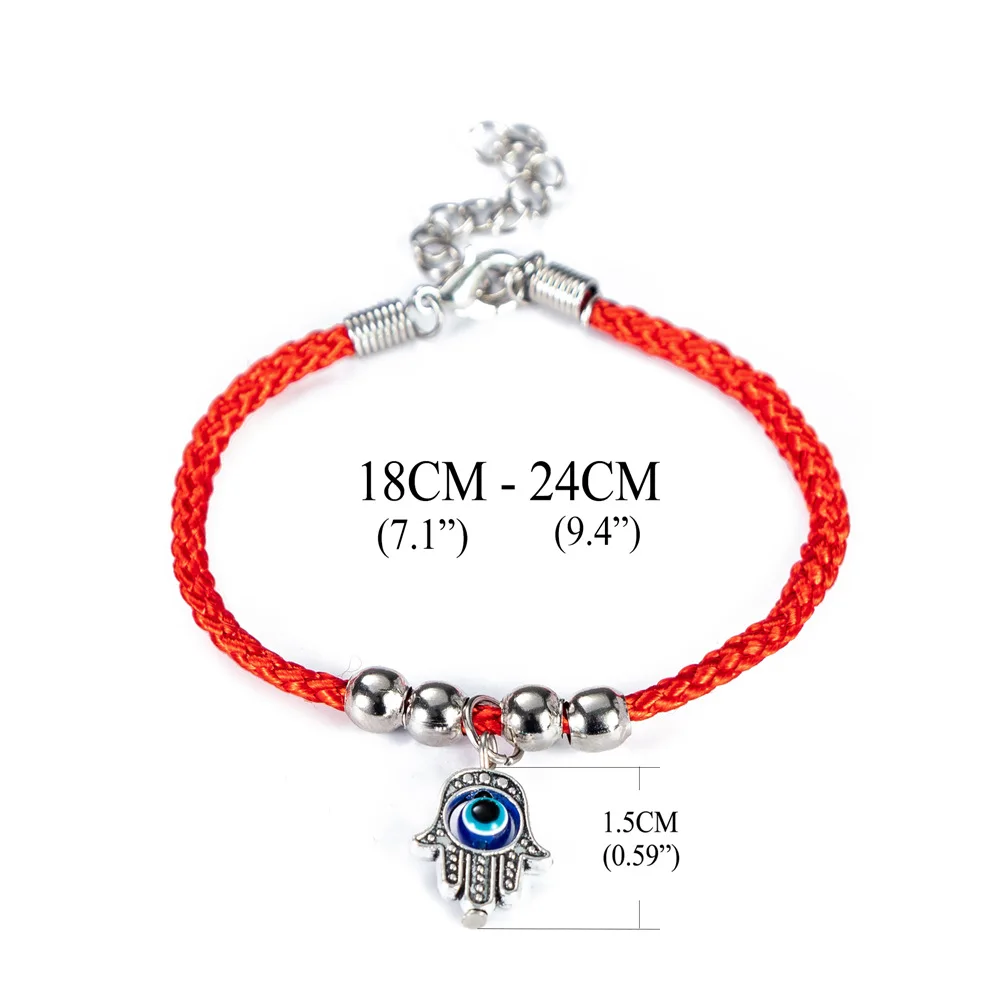 Браслеты с подвесками Hamsa рука красной нитью синие сглаза счастливый браслет