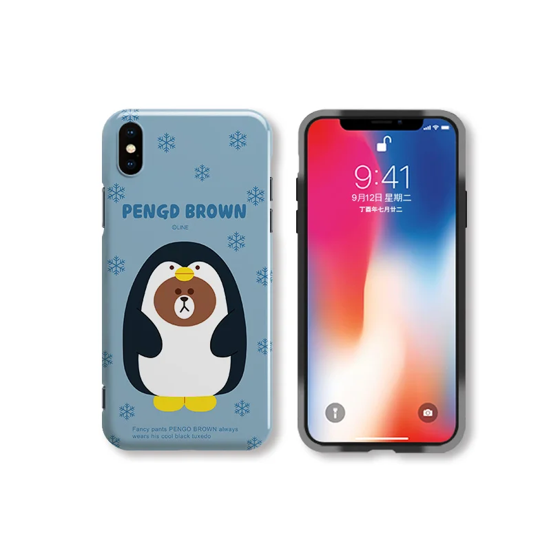 ORYKSZ 3D снег медведь чехол для телефона iphone 7 8 х мультфильм рисунком Глянцевая TPU