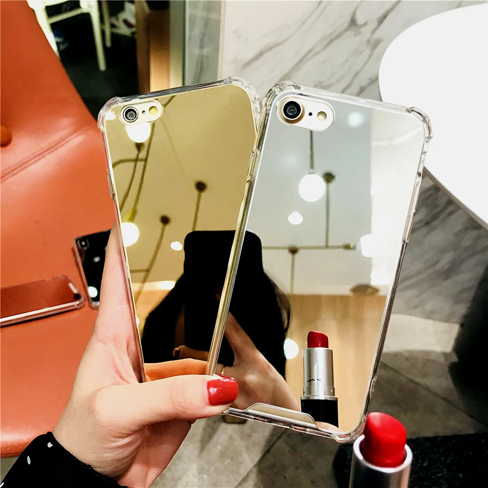 Модное зеркало из розового золота чехол для iPhone x зеркальные Чехлы Роскошный 10 TPU
