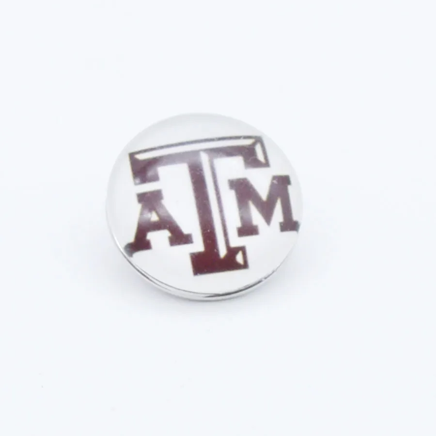 18MM Кнопки Техасские A& M Подвески Aggies сменный Браслет с кнопками футбольные болельщики подарок пати День рождения Мода - Окраска металла: 18MM