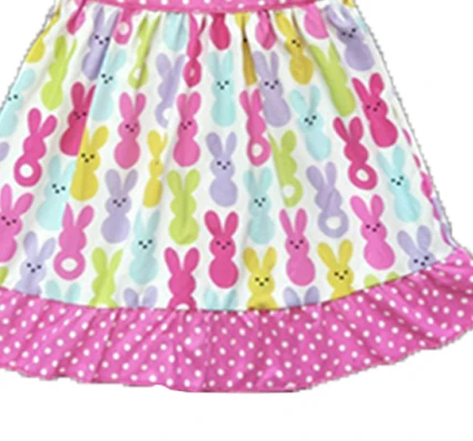 Платье для девочек новинка 2019 детское платье с рисунком кролика детская одежда