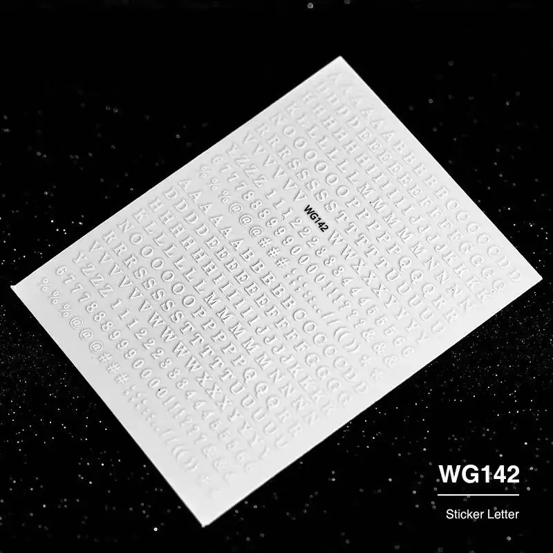 Новейший WG-142-143 дизайн с надписями 3d дизайн ногтей стикер Модный шаблон Наклейка