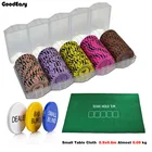 100 шт глиняные кристаллы алмазные Покерные наборы казино Техасский Холдем покерный набор с акриловой коробкой и скатертью и кнопками