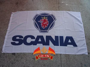 Грузовики scania с логотипом, грузовики scania 90*150 см, баннер из полиэстера