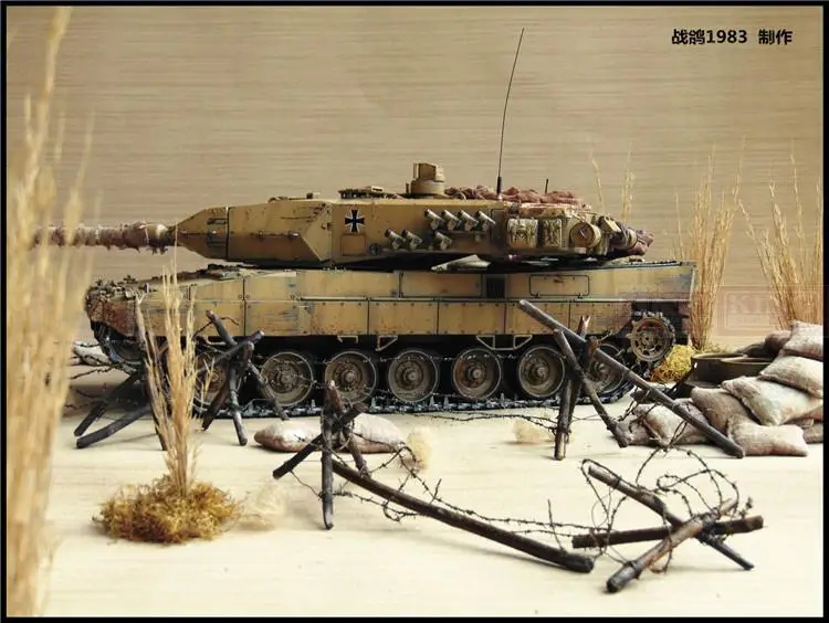 KNL HOBBY Heng Long, 1: 16RC Leopard 2 модель танка пульт дистанционного управления два литейного тяжелого покрытия краски, чтобы сделать старый