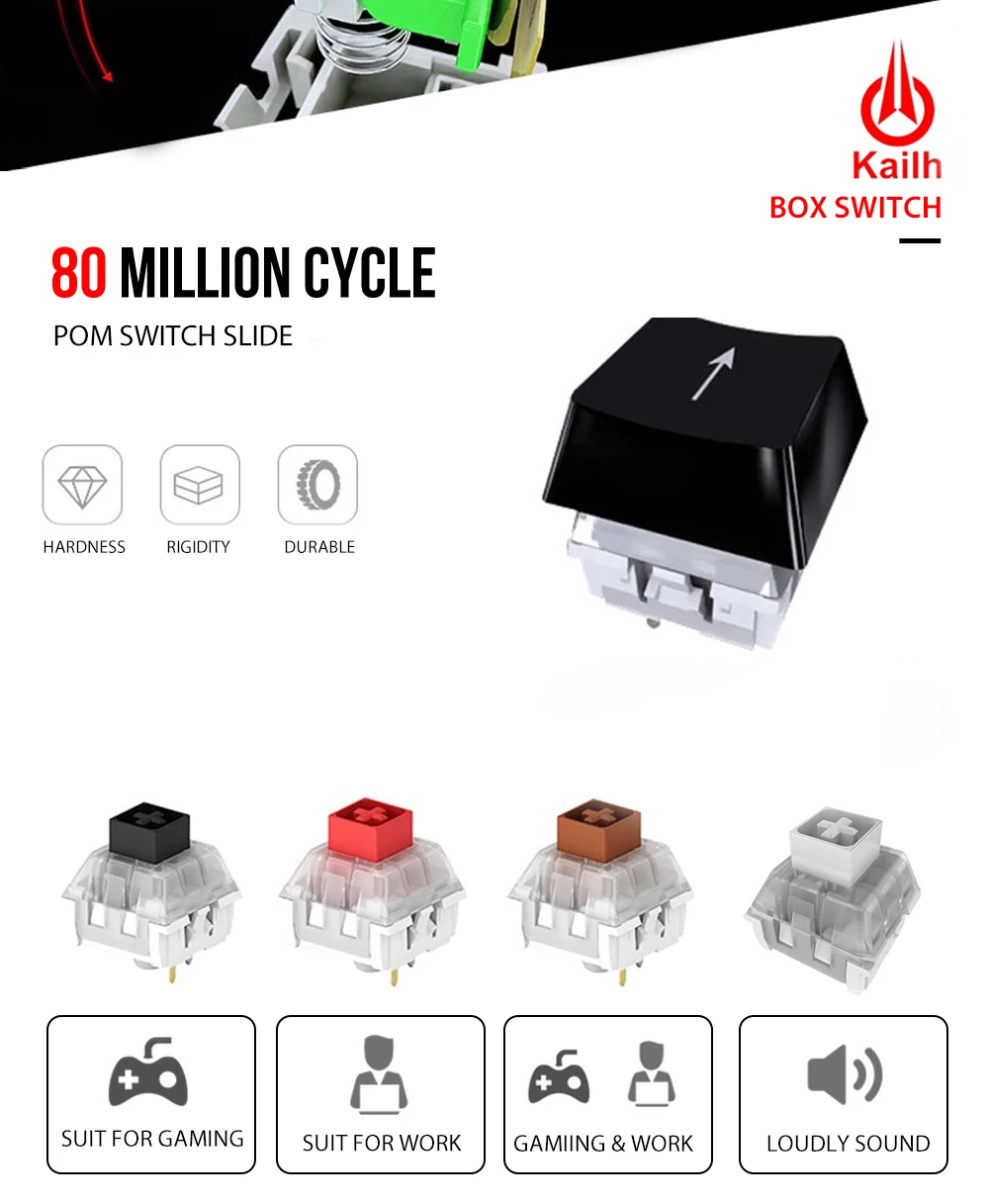 HEXGEARS GK755 B механическая клавиатура RGB подсветка регулятор громкости 104 клавиш 2 порта USB игровые клавиатуры Kailh BOX переключатель клавиатуры