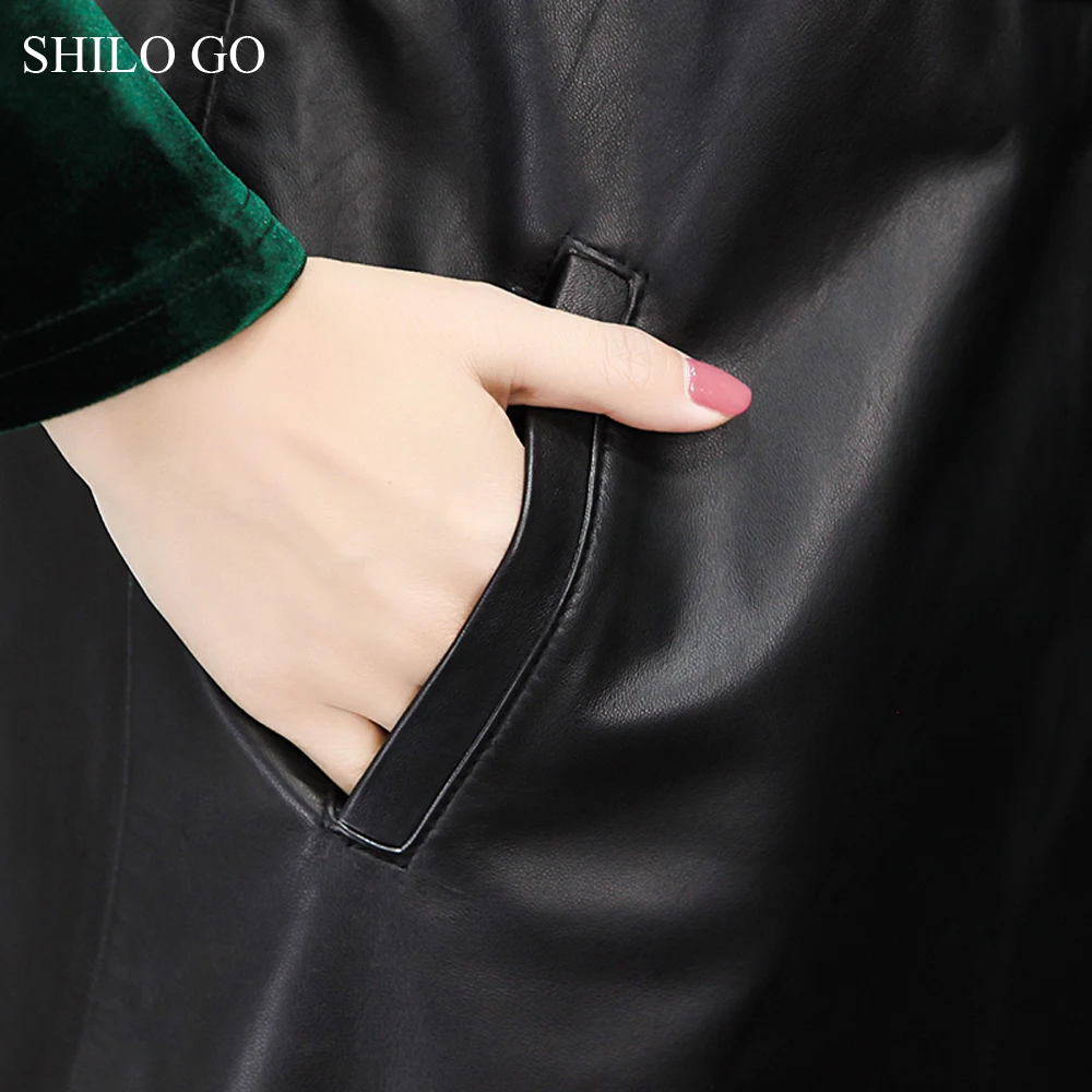 Платье SHILO GO женское осеннее из натуральной овчины на тонких бретельках
