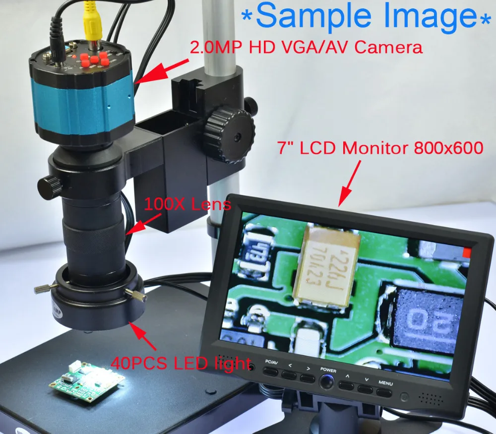 1080 P HD 2.0MP VGA промышленная лаборатория цифровой осмотр AV микроскоп камера + 120X C MOUNT