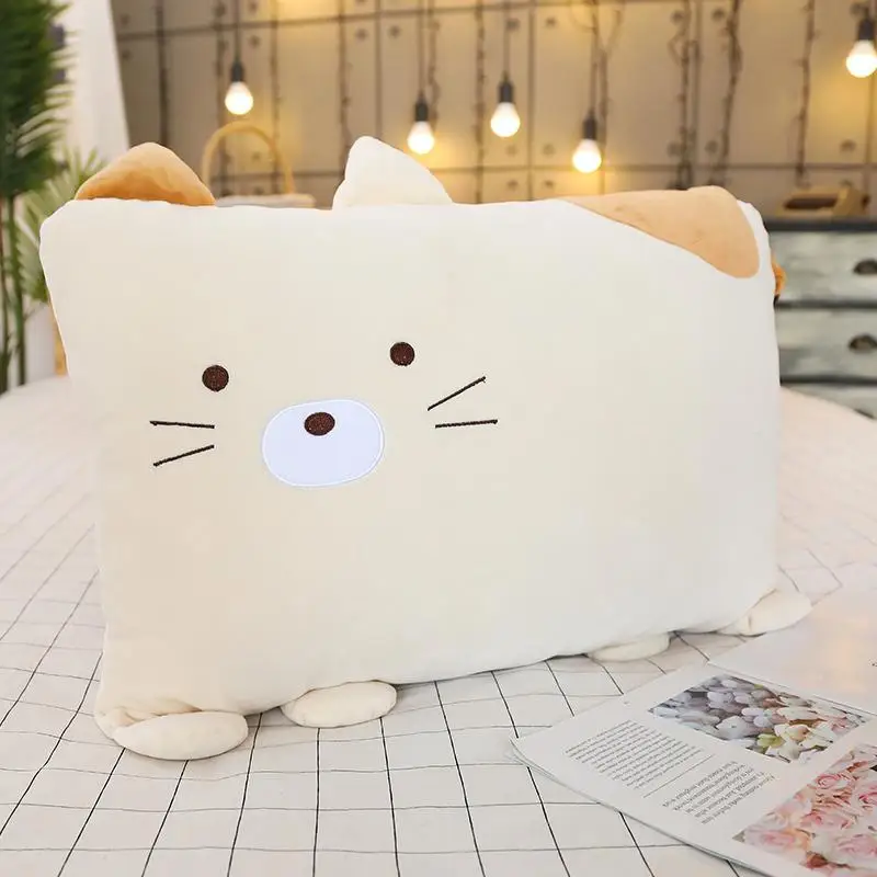 Kawaii, лиса, кошка, свинья, черепаха, мультяшная квадратная подушка, подушка, мягкий плюш, текстиль, квадратный рисунок, милые детские подарки для девочек - Цвет: 1